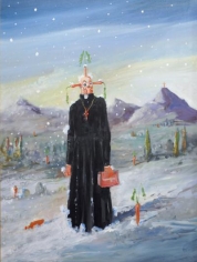 George Condo Priest in Snow, 2004