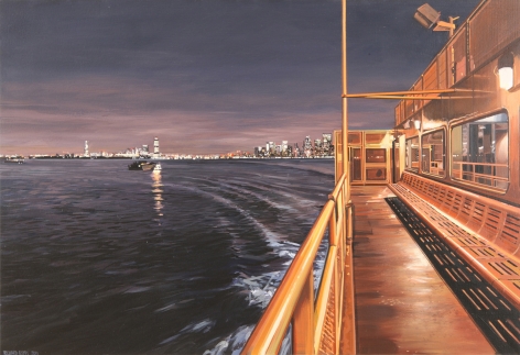 Richard Estes Staten Island Ferry with a Distant View of Manhattan and New Jersey, 2011