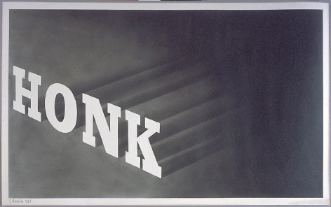Honk, 1964 Powdered graphite on paper