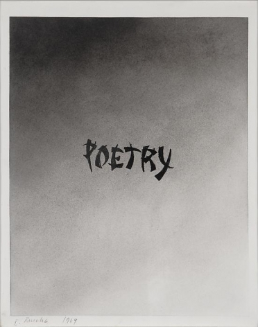 Ed Ruscha Poetry, 1969